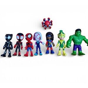 Disney Junior Marvel Spidey & His Amazing Friends Action Figure Lot Of 8